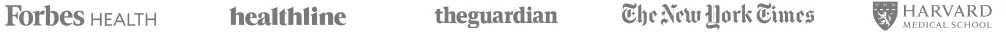 Featured in Forbes Health, Healthline, The Guardian, The New York Times, and Harvard Medical School