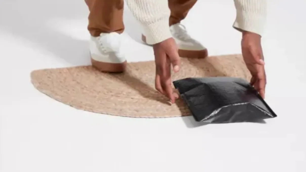 A discreet package being delivered to a doorstep